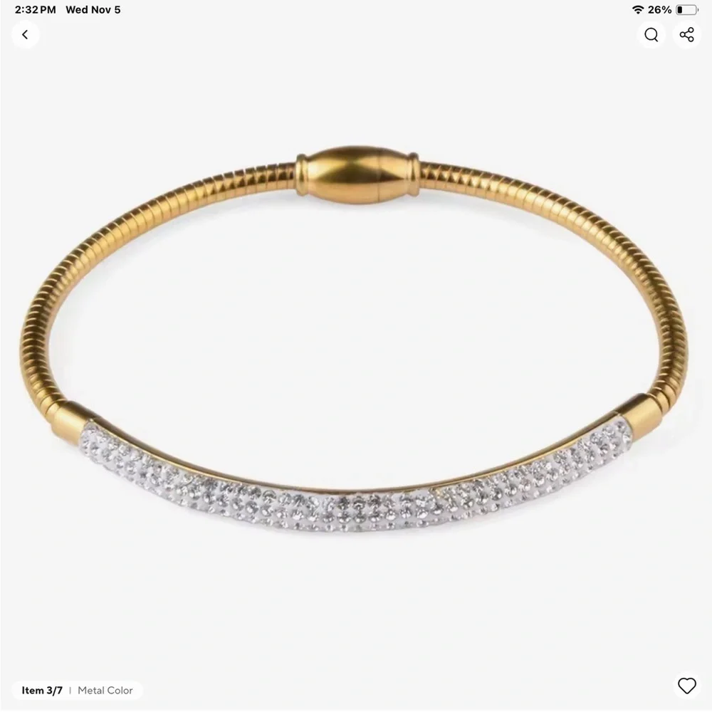 New Gold Bar Bracelet - Magnetic Clasp